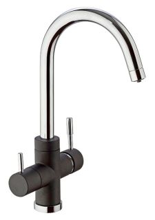 Смеситель для кухни Paini Cox 7844643CR3V11L2KM с подводом для фильтра metallic black