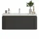 Тумба с раковиной Black&White Universe 935900 90 см серый