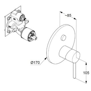 Душевой комплект Kludi Bozz 38658N076 со смесителем брашированное золото