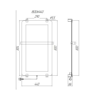 Электрический полотенцесушитель Allen Brau Infinity 00288917 44х80 см
