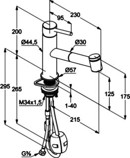 Смеситель для кухни Kludi Steel хром 44851F860