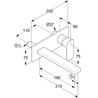 Смеситель для раковины Kludi Renon 422440575 хром
