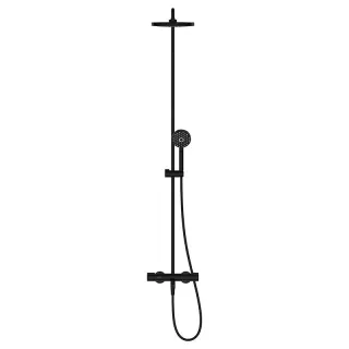 Душевая стойка Jacob Delafon Atom E26237-BL с термостатом чёрный