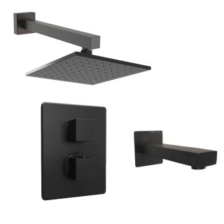 Душевой комплект Paini Grazia 21PZSET26911THBATHHEAD с термостатом чёрный матовый