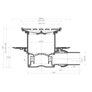 Душевой трап Confluo Standard Tide 1 Mask