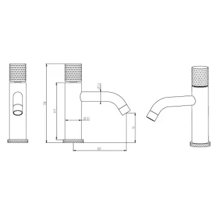 Смеситель для раковины Boheme Stick Touch 121-CB.2 брашированная медь
