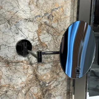 Зеркало с увеличением Boheme 508-SGM оружейная сталь глянец