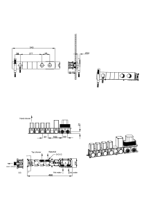 Встраиваемый смеситель для душа Boheme Zodiac Thermo 133-SYS-B с термостатом чёрный