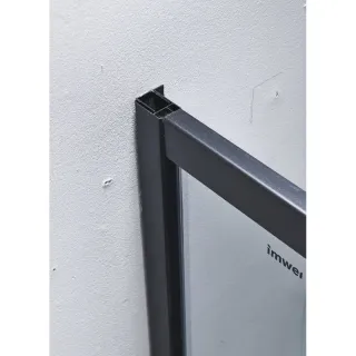 Душевой уголок Timo Imwei YL-9002B 90x90 см с поддоном профиль чёрный стекло прозрачное
