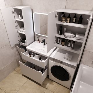 Подвесной шкаф Style Line Марелла мини 60 Люкс Plus СС-00002424 белый матовый