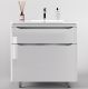 Тумба под раковину Style Line Марелла 80 Люкс Plus СС-00002402 белый глянец