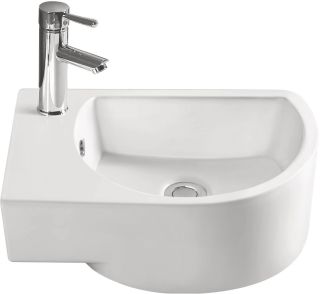 Раковина накладная SantiLine SL-2015R 41см правая белый