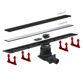 Душевой лоток Pestan Confluo Frameless Line 850 Black Glass