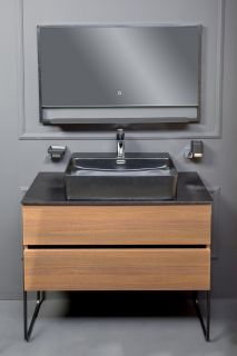 Раковина накладная Armadi Art Vallessi 60см чёрный 875