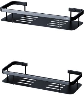 Полка для душа прямая двойная Am.Pm Sense L чёрный матовый A7453222