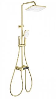 Душевая стойка Wonzon & Woghand Muse Corno WW-B3112-BG с термостатом брашированное золото