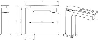 Смеситель для раковины Boheme Q золото 141-GG