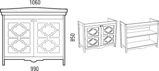 Тумба для комплекта Corozo Манойр 105см белый SD-00000357