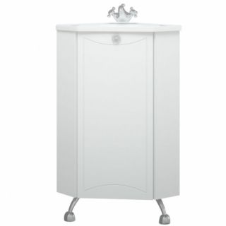 Тумба под раковину Corozo Триана угловая 40см белый SD-00000324