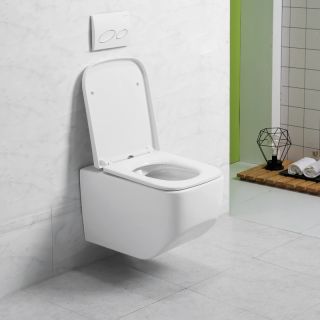 Подвесной унитаз Art&Max Liberty безободковый белый AM015CHR