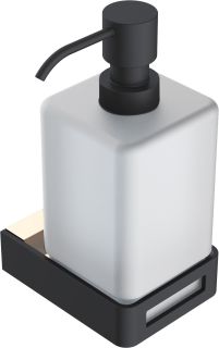 Дозатор Boheme Q чёрный/золото 10957-G-B