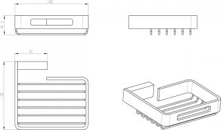 Полка для губок Boheme Q чёрный 10959-B