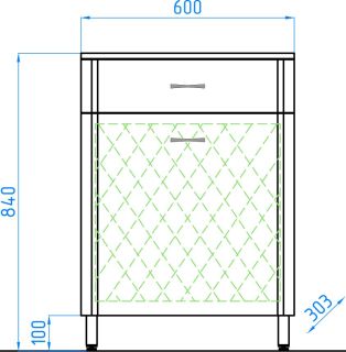 Комод Style Line Эко Стандарт 60 ЛС-00000229