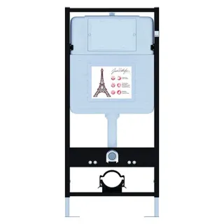 Инсталляция Jacob Delafon E21747RU-CP с безободковым унитазом Vox сиденье с микролифтом клавиша смыва хром