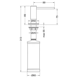 Дозатор для кухонной мойки Timo Saona 13139/19 розовое золото