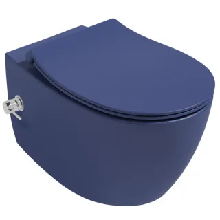 Подвесной унитаз Isvea Sentimenti Neo 10ARS1015I-2Z безободковый с функцией биде синий матовый