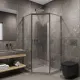 Душевой уголок Timo T33R 100x100 см правый никель