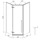 Душевой уголок Timo T67 100x100 см никель