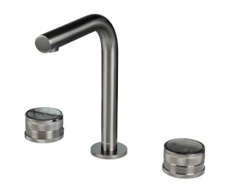 Встраиваемый смеситель для раковины Boheme Prestige 152-GM-PR оружейная сталь