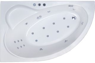 Гидромассажная ванна Royal Bath Alpine De Luxe 160x100см левая белый RB819101DL-L