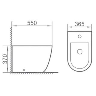 Биде подвесное Boheme Nero чёрный матовый 962/2