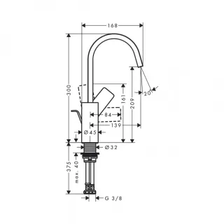 Смеситель для раковины Hansgrohe Vivenis 75030000 хром