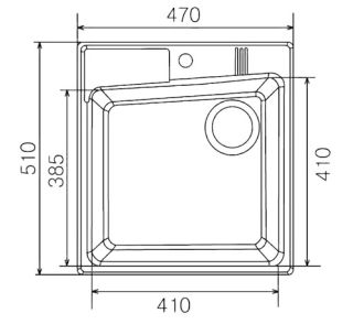 Мойка кухонная Акватон Парма 51 см латте