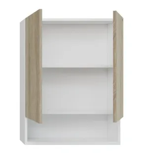 Шкаф Санта Мира 700471 над стиральной машиной 60 см разобранный янтарный/белый