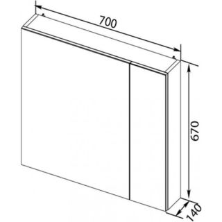 Зеркальный шкаф Aquanet Порто 241748 70 см белый