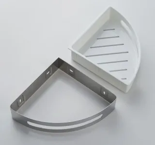 Полка угловая Timo Luiro 18577/13 никель/белый