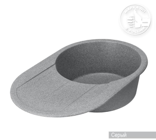 Мойка кухонная Акватон Амира 78см серый