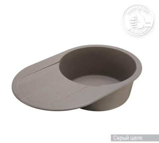 Мойка кухонная Акватон Амира 78см серый шелк