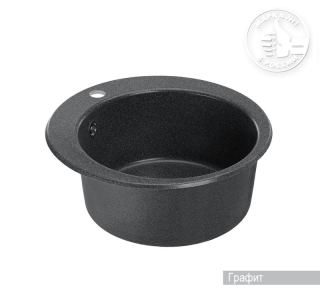 Мойка кухонная Акватон Иверия 48 см графит