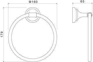 Полотенцедержатель Aquatek Классик AQ4512PG золото