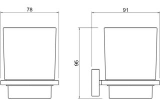 Стакан с держателем Aquatek Либра AQ4304CR хром
