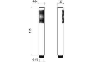 Ручной душ Aquatek AQ2002CR хром