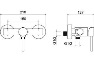 Смеситель для душа Aquatek Европа AQ1360CR хром