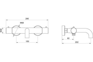 Смеситель для ванны Aquatek Европа AQ1343CR хром