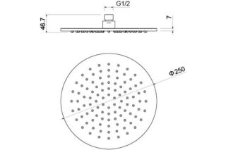 Верхний душ Aquatek AQ2077CR хром