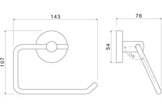 Бумагодержатель Aquatek Оберон AQ4218CR хром